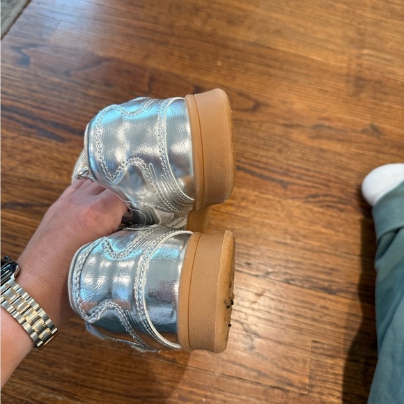 Steve Madden Silver Metallic Madrid Sneaker - Picture 5 of 8